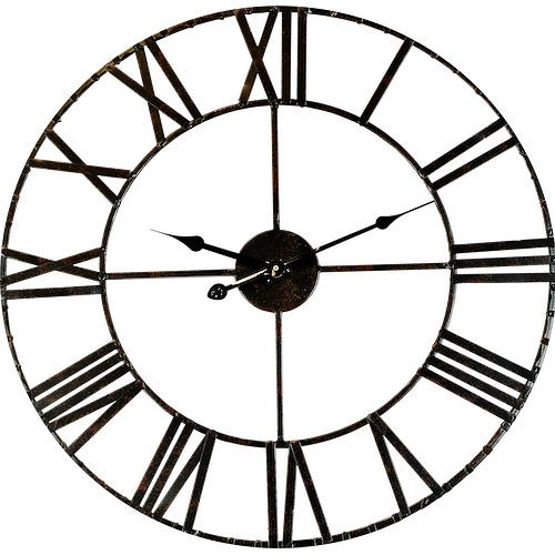 Technoline quartz wandklok zwart, metaal, afmetingen: Ø 60 cm, 306874