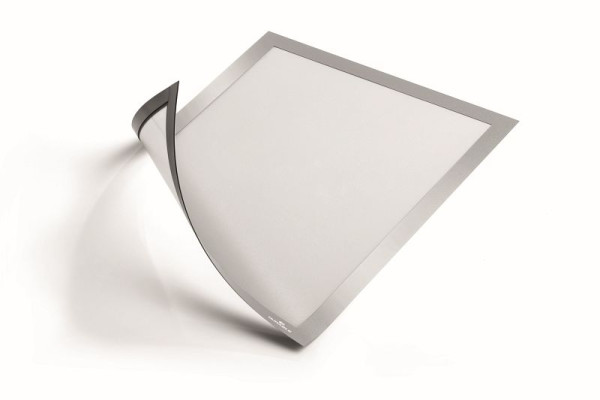 DURABLE DURAFRAME Magnetisch informatieframe A4, zilver, 5 stuks, 486923