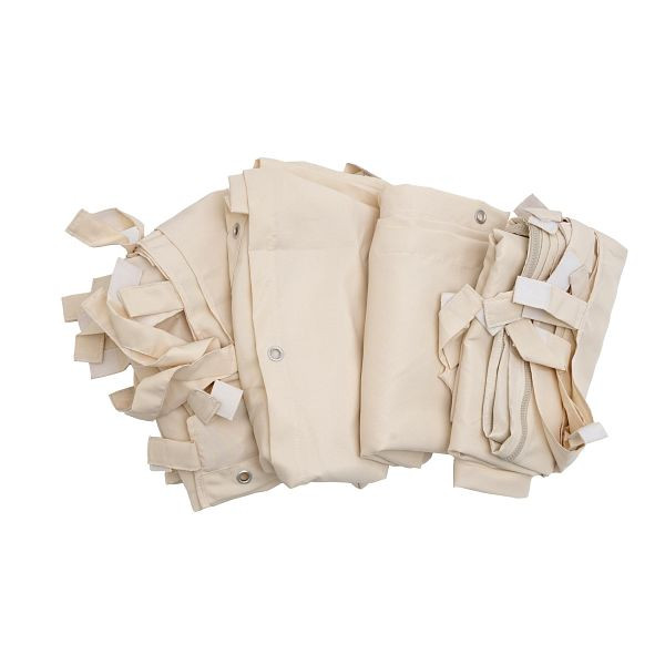 Mendler set van 4 zijwanden voor pergola HWC-A22, reserve zijwand paviljoen, 3x3m polyester, creme, 75927