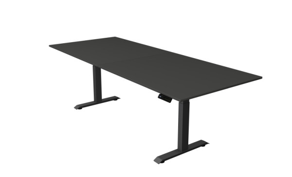 Kerkmann sta-/zittafel Move 4 nieuw 250 x 100 cm frame antraciet, tafelblad antraciet, 10081213