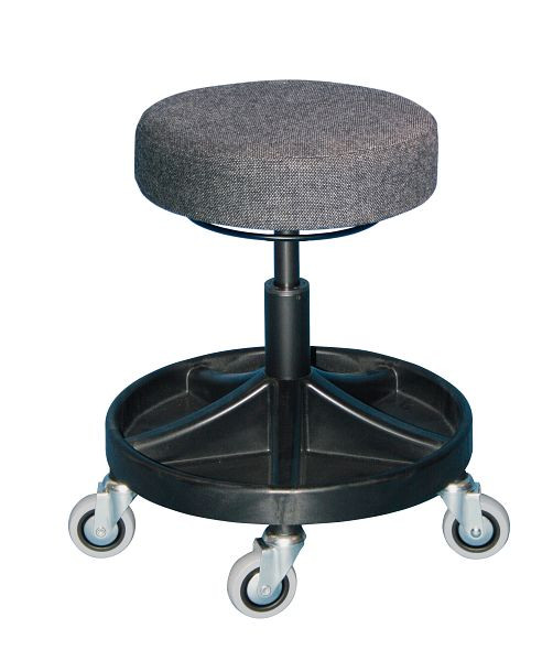 Lotz universele draaikruk Werkkruk met opbergsysteem voor gereedschap, bekleding zitting antraciet, ringontgrendeling, zithoogte 490-620 mm, 3528.13