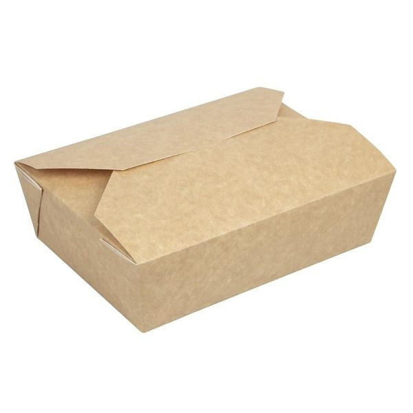 Colpac Recyclebare Kraft Magnetron Voedseldozen 1950ml Pak van 200 (Pak van 200), FA365
