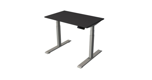 Kerkmann compacttafel B 1000 x D 600 mm, elektrisch in hoogte verstelbaar van 630-1270 mm, antraciet/zilver (montage), 10188713