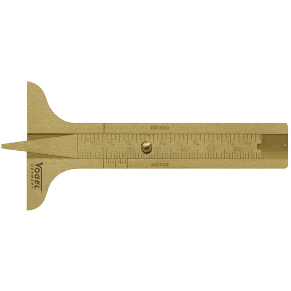 Profieldiepte van Vogel Germany messing band, 60 mm / 2,4 mm, 214402