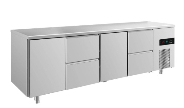 A&S Polarny koeltafel -2 tot +8°C met 2x deuren en 2x twee laden midden-links+rechts, 2330 x 700 x 850 mm, KT4TZTZ