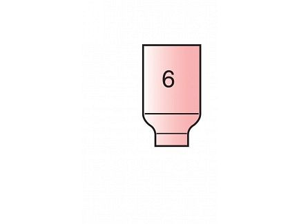 ELMAG keramische gashuls voor gaslens voor SR 17-18-26, maat 6 (binnen-Ø 9,8 mm) (TC0033), 59422