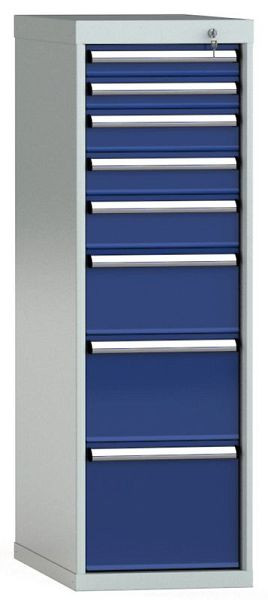 KLW ladekast 1325 x 419 x 750 mm H x B x D, inbouwmaten: 1225 mm, indeling: 18x36 stuks, SDB1325-08EP-001