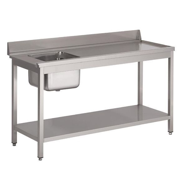 Gastro M spoelbak voor vaatwasser kleine wasbak links 100cm lang, DS460