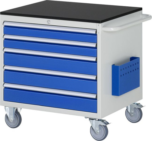 RAU montagewagen serie 7000, B770xD650xH770mm, werkblad voorzien van melamineharscoating, dikte 19mm, laden: 2xH90, 3xH120mm, 05-XL3.20A-M.11
