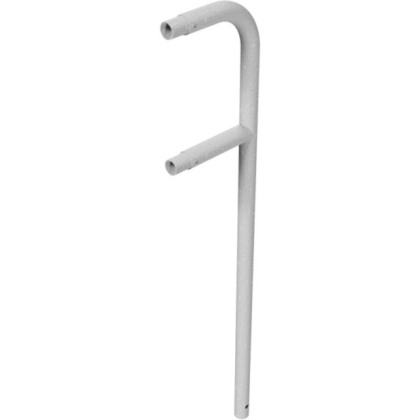 Stone HGS beschermrailing van stalen buis Ø 48 mm, eindpaal, hoogte 1000 mm, lengte 250 mm, zonder verf, bevestiging: om in beton te zetten, 448,80