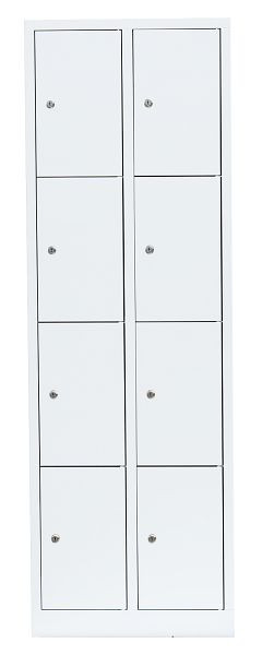 Lüllmann stalen compartimentenkast, 1800 x 600 x 500 mm, signaalwit/signaalwit, 520427