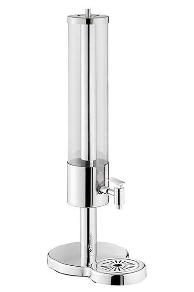 APS sapdispenser -TOWER-, 35 x 23 cm, hoogte: 75 cm, 5 liter, 18/8 RVS, polycarbonaat, inclusief crushed ijsbuis, 10440
