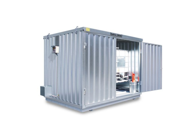SÄBU SAFE Tank 1000 KTC ALG (buiteninstallatie), verzinkt, gemonteerd, 3.350 x 2.170 x 2.310 mm