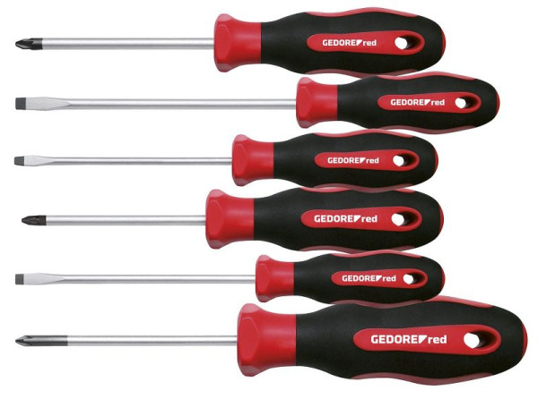 GEDORE rood 2K schroevendraaierset PZ+SL 6-delig, 3301271