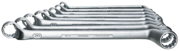 GEDORE dubbele ringsleutelset, 12-delig, SW 6x7-30x32, 6031040