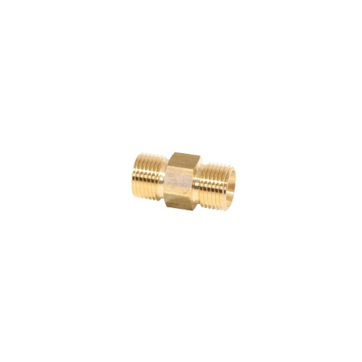 ELMAG dubbele nippel met 'lange schroefdraad', AG 1/2" x AG 1/2", messing (binnenconus 45°), 42391