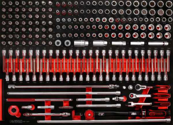 KS Tools PERFORMANCEplus gereedschapset 221-delig 3/8' dopsleutel, 821.0221