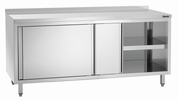 Bartscher werkkast, B1800, opstand, schuifdeuren, tussenplank, 338187