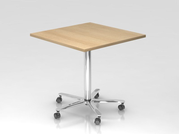 Hammerbacher kolomheftafel 80x80cm eiken/chroom, verchroomd frame, VST88/E/C