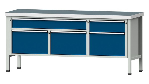 ANKE werkbanken kistwerkbank, model 280 V, 2000 x 700 x 900 mm, RAL 7035/5010, UBP 50 mm, 304.511