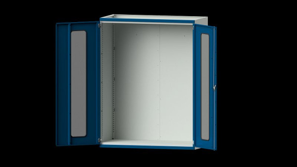 ANKE werkbanken, zware kast, model 300, 1485 x 690 x 1950 mm, zichtvlak van plexiglas, RAL 7035/5010, 621.036