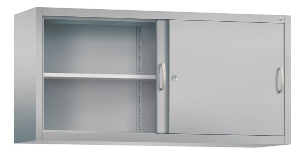 C+P bovenkast Acurado, H790xB1600xD400mm, kleur: wit aluminium, beugelgreep, 2 niveaus, 2145-00 S10071