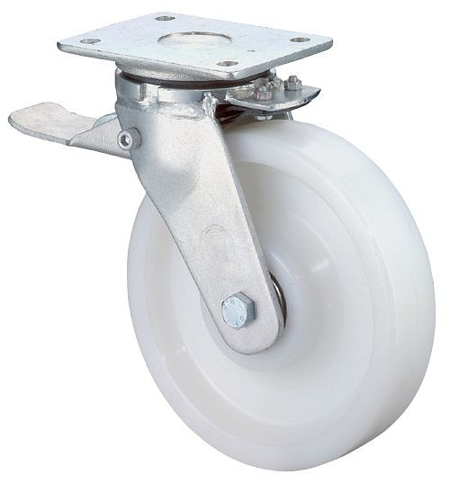 BS Rolls Zwaarlastwiel met wiel/slot, breedte 50 mm, Ø200 mm, tot 1200 kg, loopvlak/wiellichaam kunststof, kogellagers, RR120.B15.200