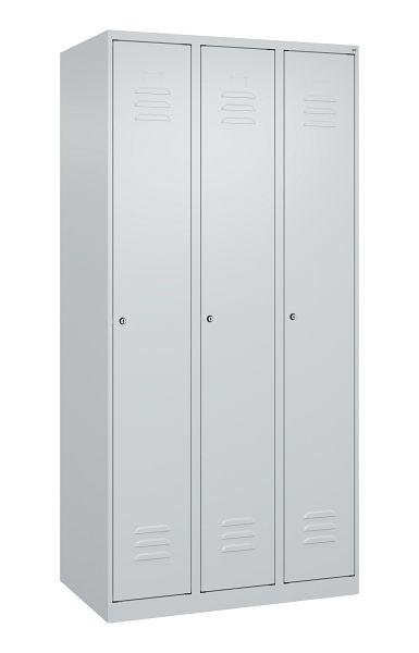 C+P luierkluis Classic PLUS met middenwand, 3 vakken, 1850x900x500mm, 7035/7035, cilindersloten, 080000-30F S10003