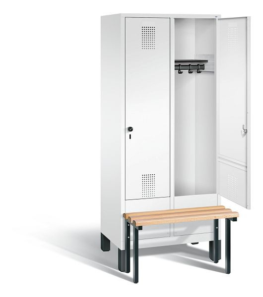 C+P garderobekast Evolo, H1850xW810xD815mm, kleur: verkeerswit, 48030-22 S10110