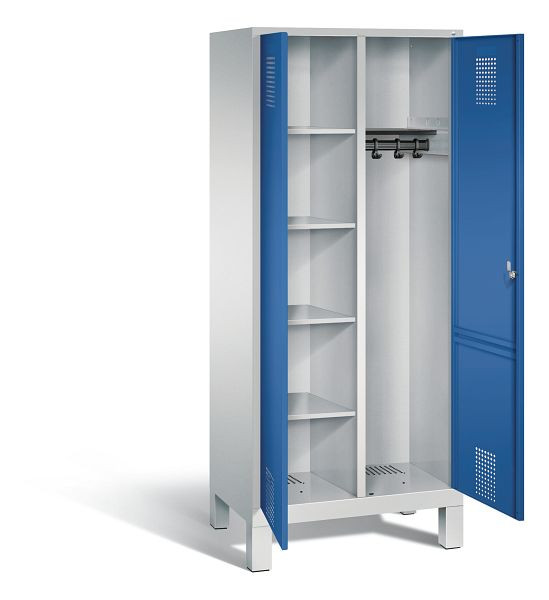 C+P reinigingsmiddelenkast Evolo, H1850xW810xD500mm, kleur: lichtgrijs / gentiaanblauw, 48060-22 S10038