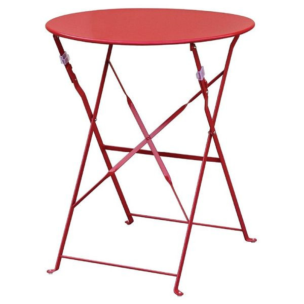 Bolero ronde opklapbare terrastafel staal rood 60cm, GH560