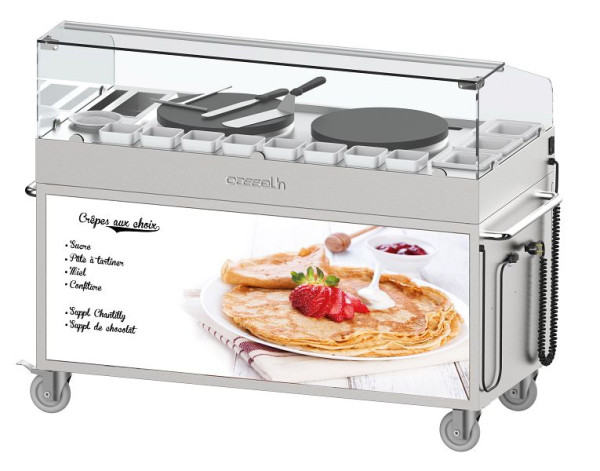 Casselin Mobile Double Crepes Station 40 - ingebouwd, CCHCCD40E
