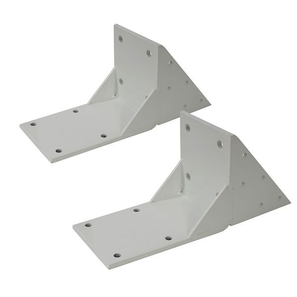 Mendler set van 2 spantadapters voor cassetteluifel T122 T123, spantbeugeladapter, wit, 35658+35658