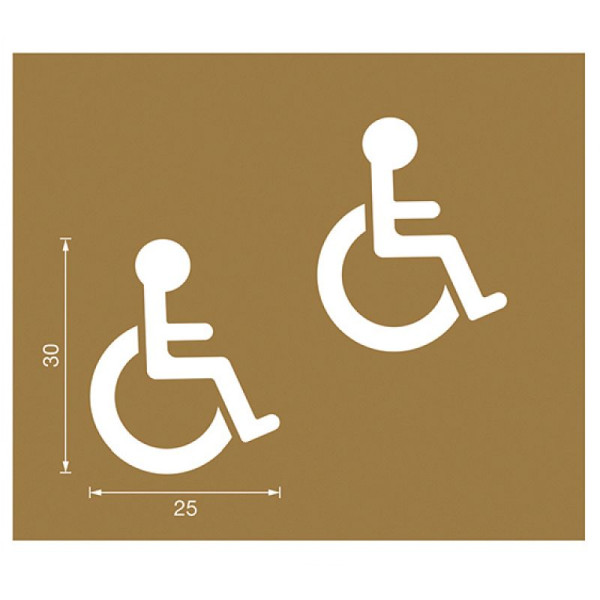 Stein HGS HGS spuitsjablonen voor vloermarkering, set 6 (handicap), inhoud 12 stencils, 90.3306-06