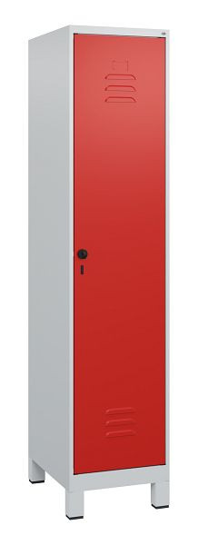 C+P Umkleidespind Classic PLUS, Füße, 1800x400x500mm, 7035/3020, Drehriegel, 0800107-12 S10002