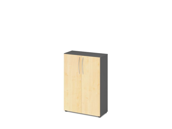 Hammerbacher kast 3OH 34, 6cm diep BM grafiet/esdoorn, V4550/G/3/BM
