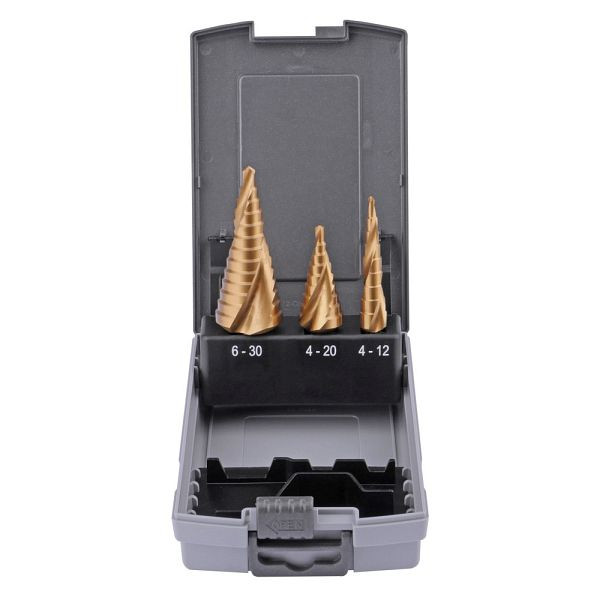 GSR trappenborenset 4-12, 4-20, 6-30 mm, HSSE TiN, spiraalgroef, 04010140