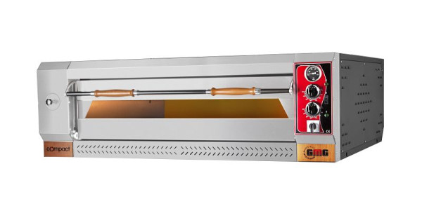 GMG pizzaoven Compact S, 6x Ø 35 cm, 8 kW 400V, stapelbaar, met vuurvaste bodem, 1 bakkamer, PCS10570E