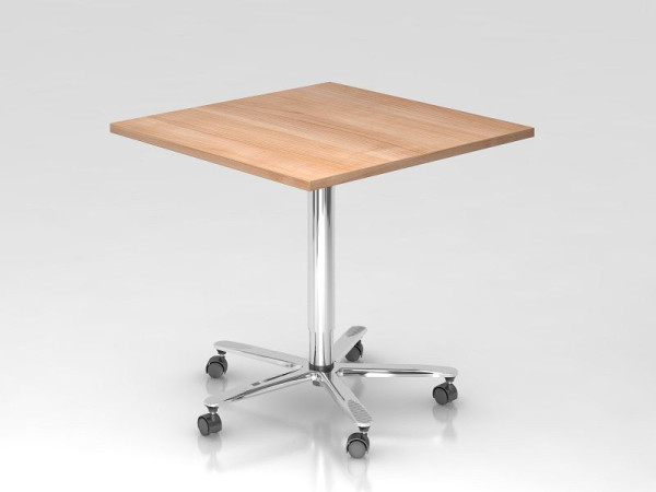 Hammerbacher kolomheftafel 80x80cm walnoot/chroom, frame verchroomd, VST88/N/C