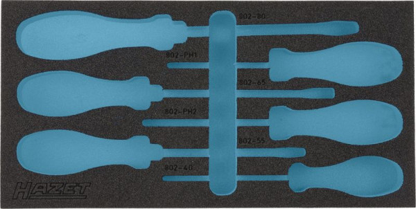 Hazet 2-componenten zachtschuiminleg, voor 163-184/6, afmetingen / lengte: 342 mm x 172 mm, 163-184L