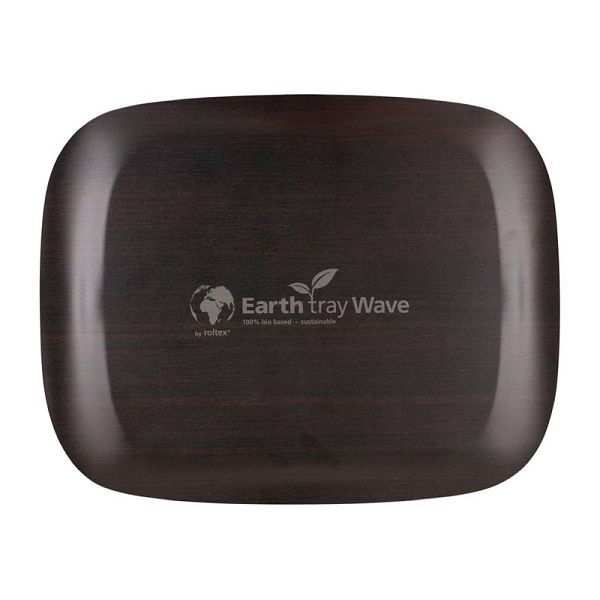 Roltex Wave dienblad donker hout 46 x 36cm, DS030