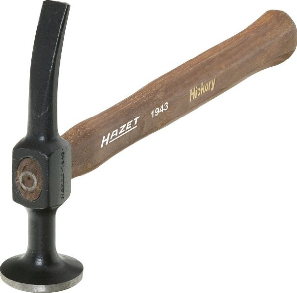 Hazet uitpuilende hamer, afwerk- en helmstokhamer, 135 mm, rond gezicht en gebogen scherpe helmstok, HICKORY-handgreep, 1943
