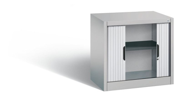 C+P rolluikkast Omnispace, H720xB800xD420mm, kleur: wit aluminium, verzonken greep, 1 OH, 3251-00 S10030