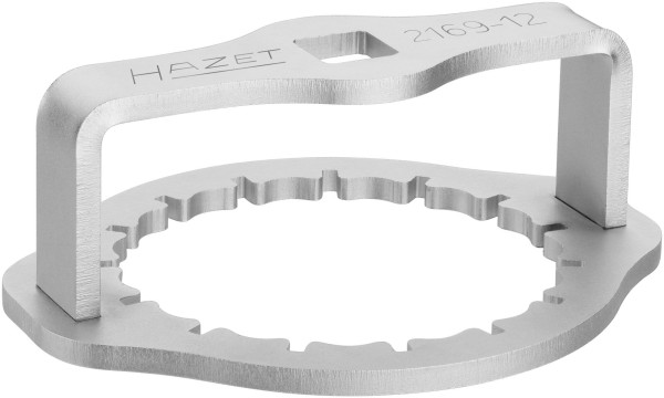 Hazet oliefiltersleutel, hol vierkant 12,5 mm (1/2 inch), gegroefd profiel, 107 mm, 2169-12