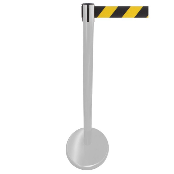 Stein HGS HGS personengeleidingssysteem -P-Line Future-, metaal/antraciet, zwart/geel diagonaal (gearceerd), met riemeindstuk (standaard), riemlengte: 4 m, 15695-1702
