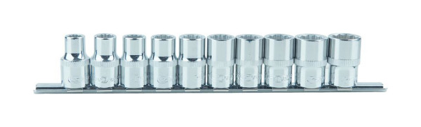 KS Tools 1/2" CHROMEplus 12-kant dopsleutelset, 10-delig 10-19mm, 918.0655