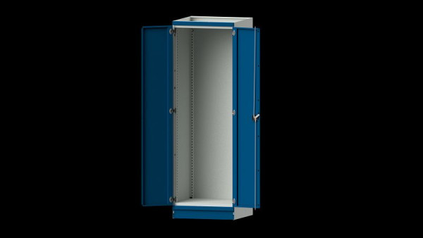 ANKE werkbanken basiskast modulair kastsysteem, model 100, 715 x 720 x 2200 mm, lege behuizing met deuren, RAL 7035/5010, 631.001