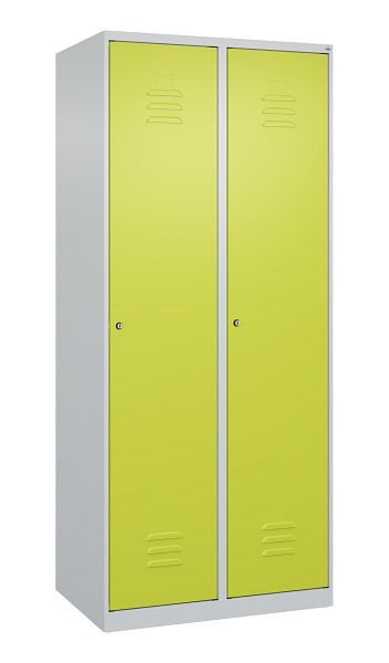 C+P luierkluis Classic PLUS met middenwand, 2 vakken, 1850x800x500mm, 7035/0024, cilindersloten, 080000-22F S10014