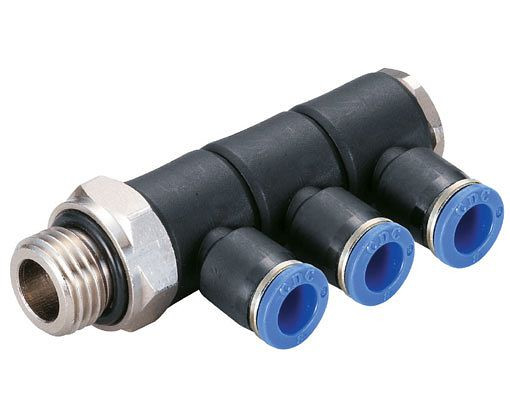 timmer B-WVTEd3-8-1/8-KU, haakse verdeler schroefaansluiting, slang Ø: 8 mm, schroefdraad: 1/8", VE: 5 stuks, 03180868