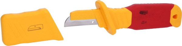 KS Tools kabelmes met beschermende isolatie en recht mes, 200 mm, 117.5602